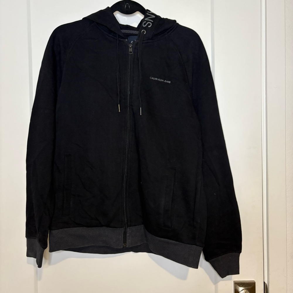 Calvin Klein Jeans Black Zip-Up Sweater